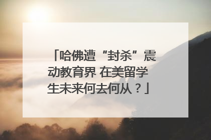 哈佛遭“封杀”震动教育界 在美留学生未来何去何从？